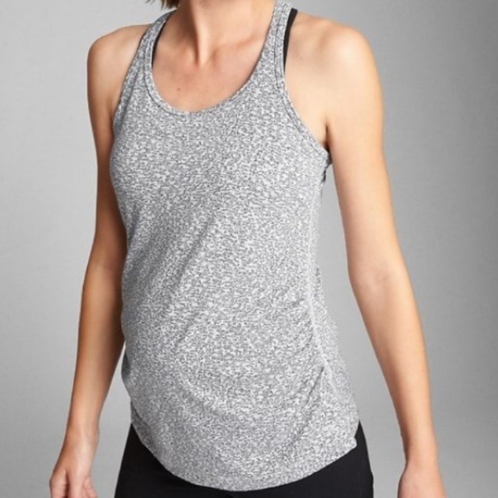 GapFit maternity ruched breathe tank top